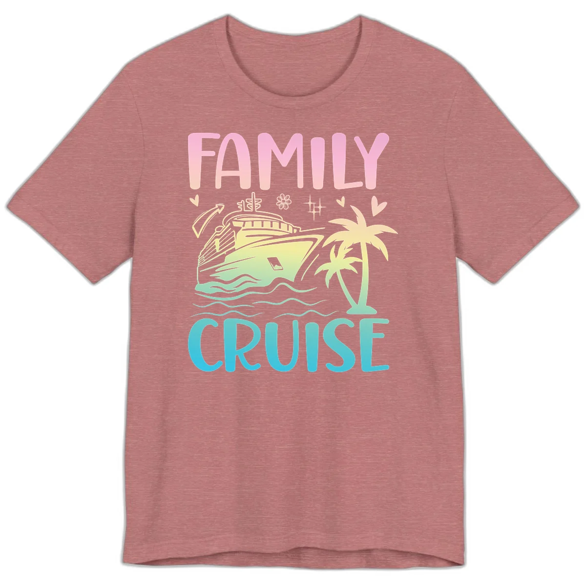 Family Cruise Vacation Premium T-Shirt in Heather Mauve