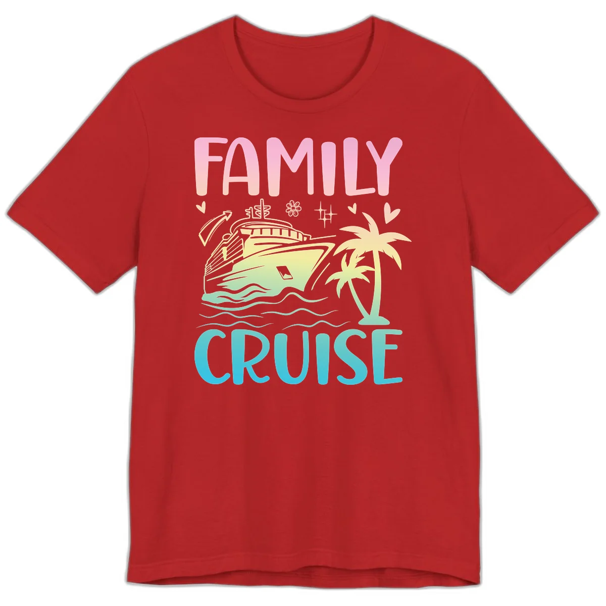 Family Cruise Vacation Premium T-Shirt in Red