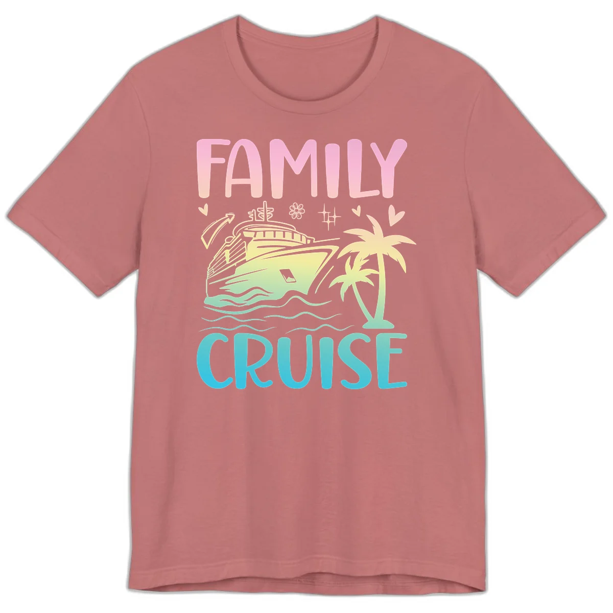 Family Cruise Vacation Premium T-Shirt in Mauve