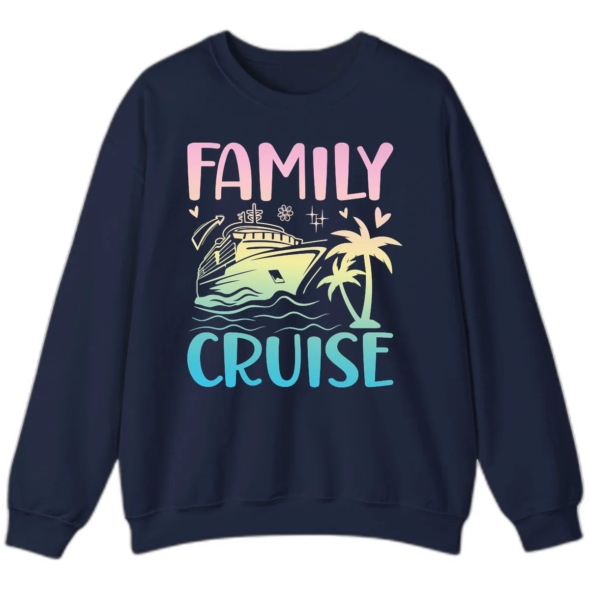 Family Cruise Vacation Sweatshirt in Navy