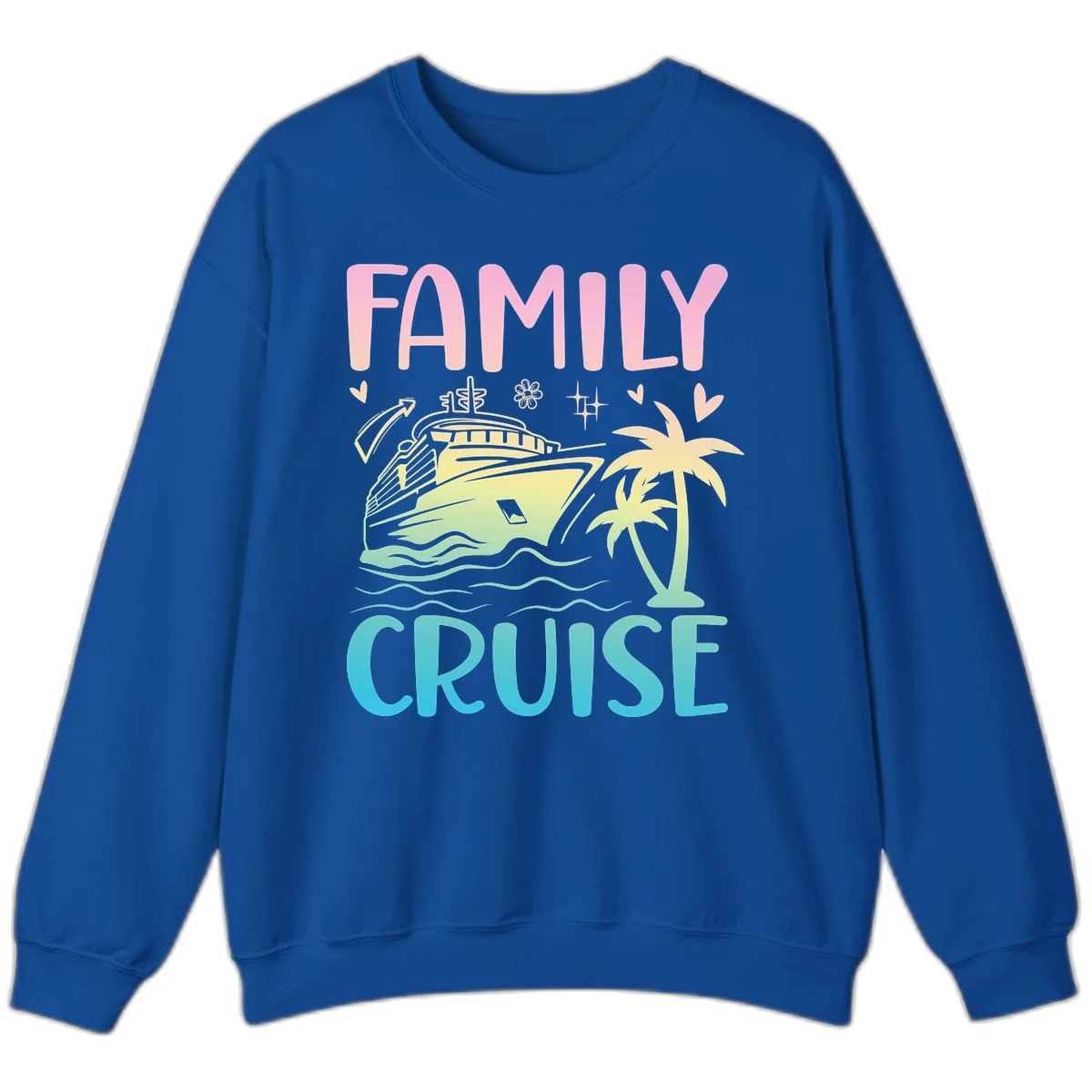 Family Cruise Vacation Sweatshirt in Royal