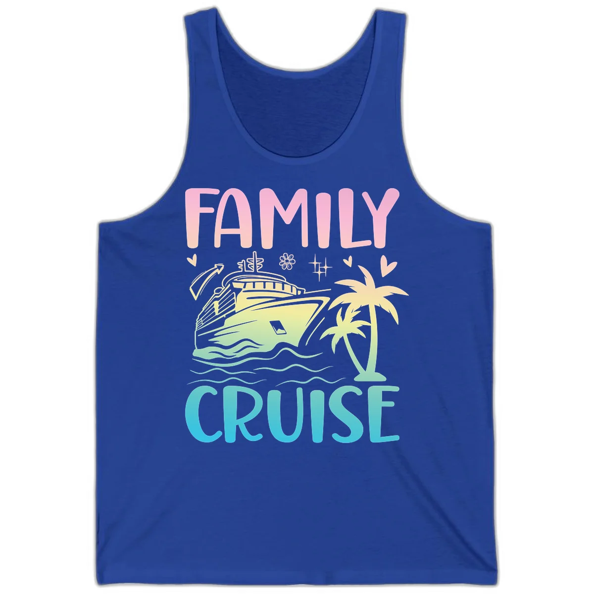 Family Cruise Vacation Tank in True Royal