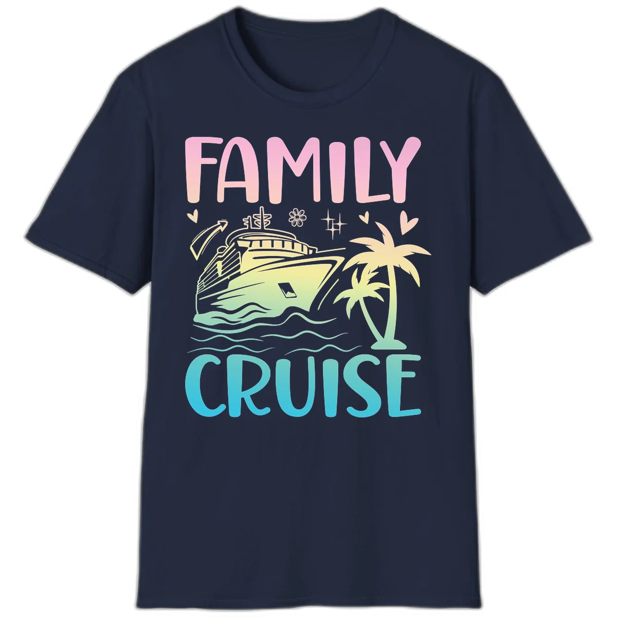 Family Cruise Vacation T-Shirt in Navy