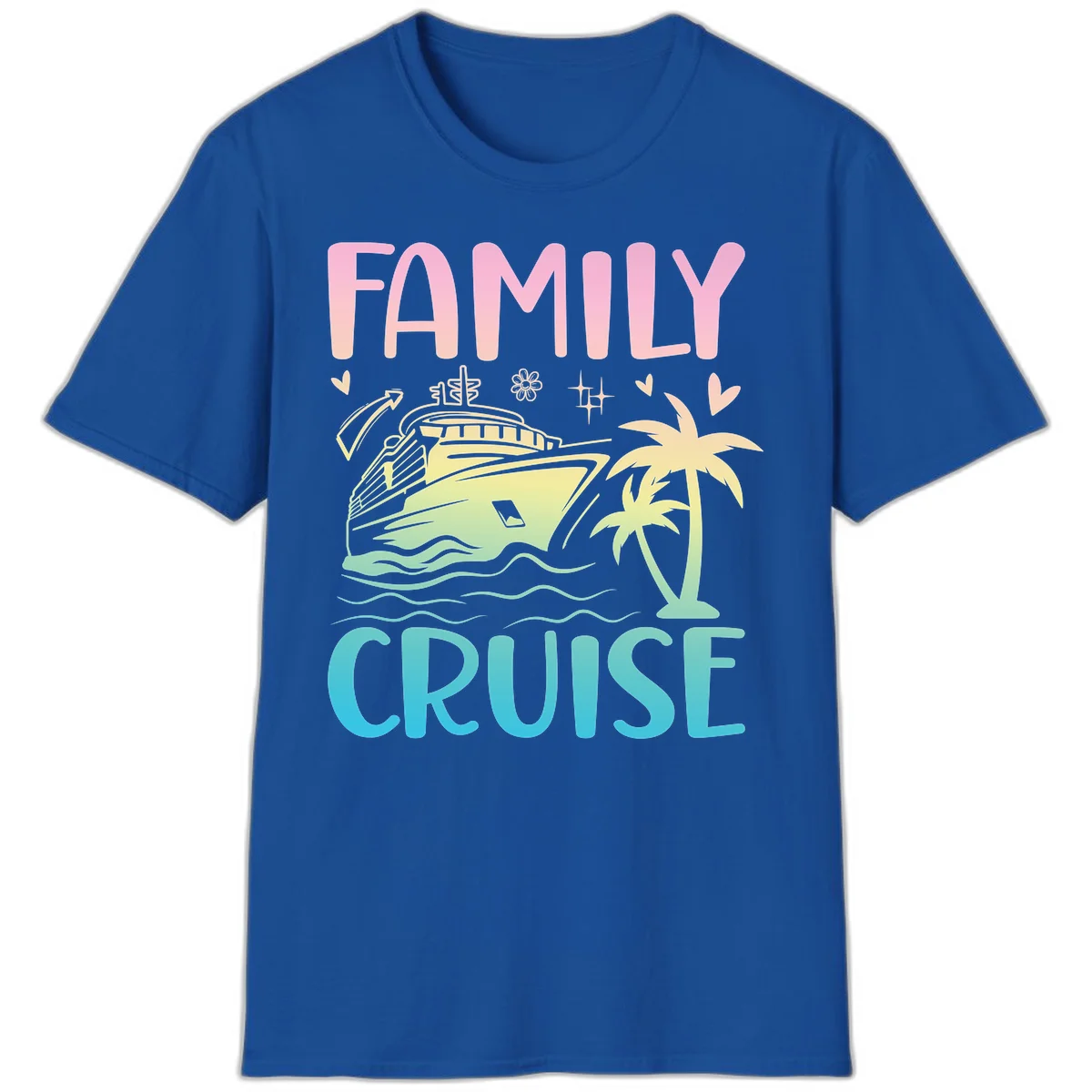 Family Cruise Vacation T-Shirt in Royal
