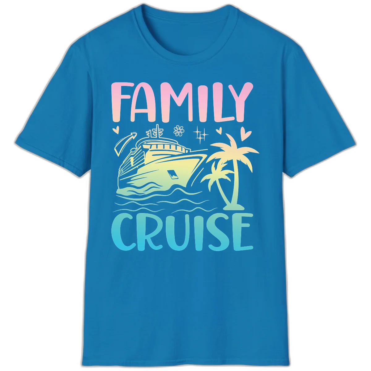 Family Cruise Vacation T-Shirt in Sapphire