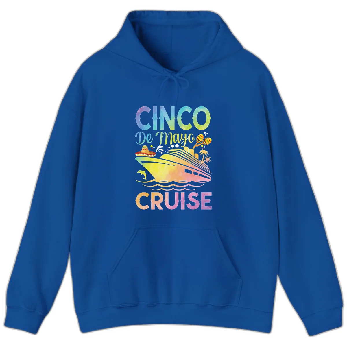 Cinco De Mayo Cruise Tropical Party Hoodie in Royal