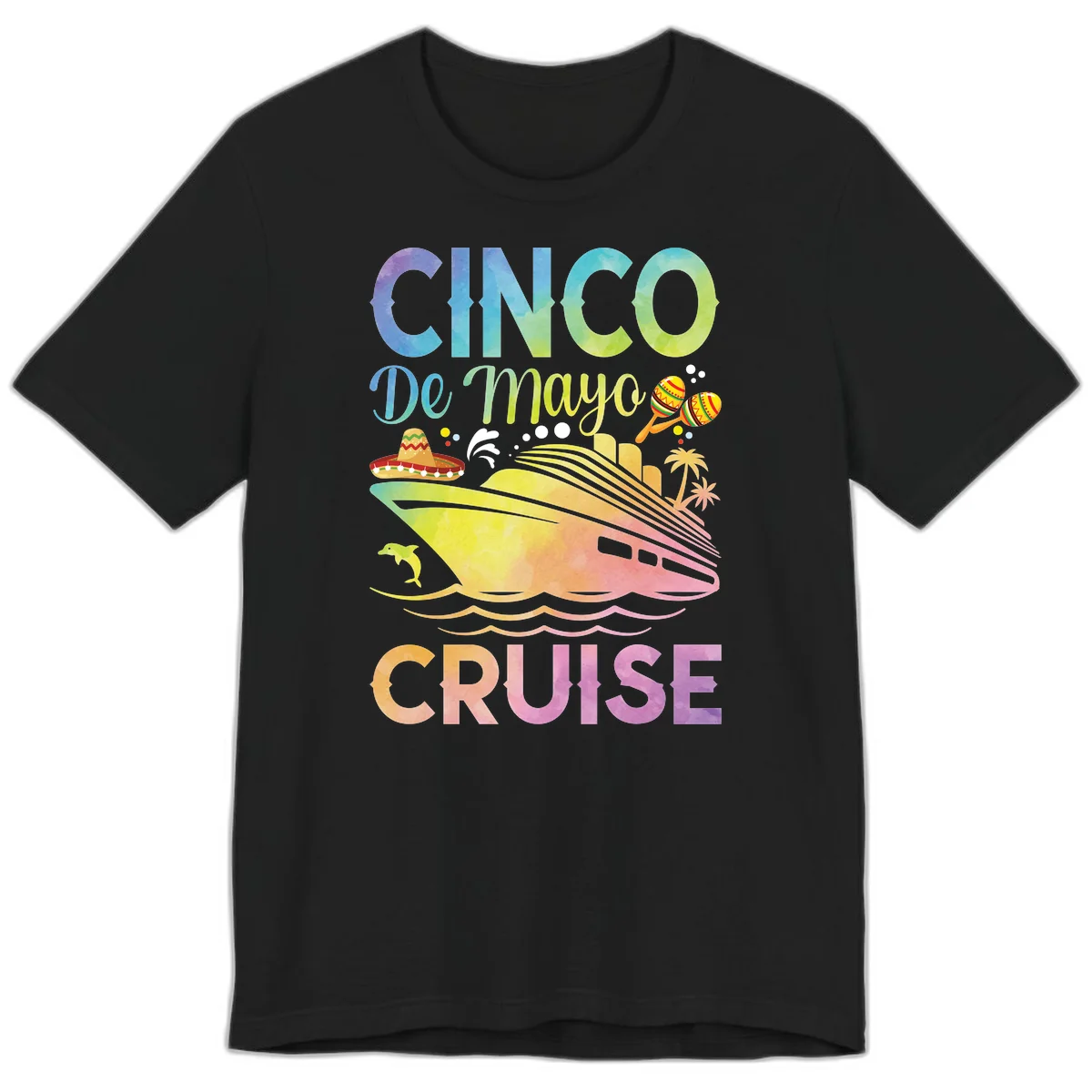 Cinco De Mayo Cruise Fiesta Premium T-Shirt in Black