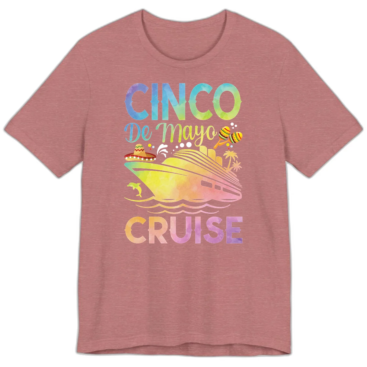 Cinco De Mayo Cruise Fiesta Premium T-Shirt in Heather Mauve