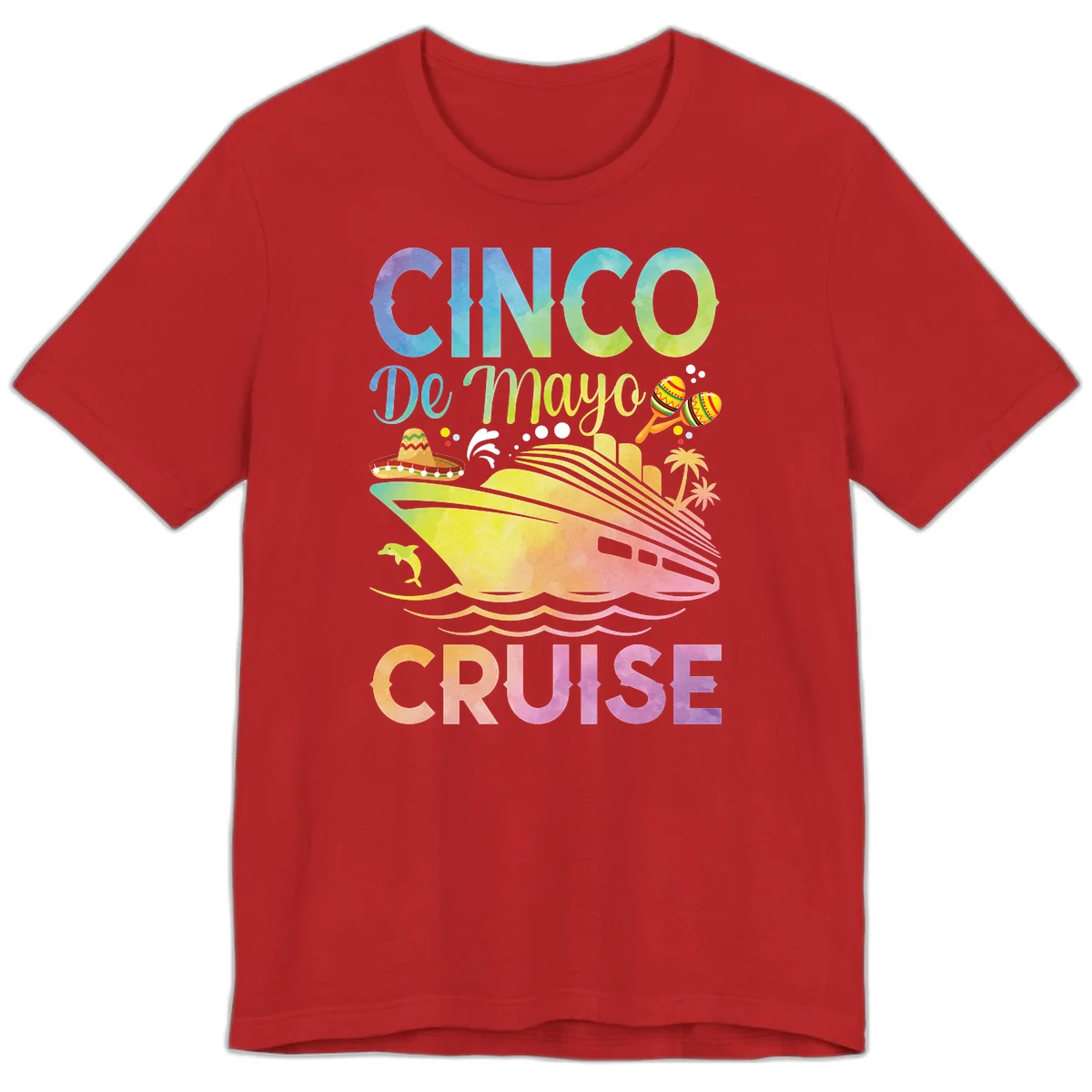 Cinco De Mayo Cruise Fiesta Premium T-Shirt in Red