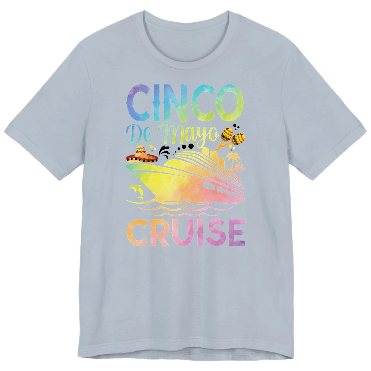 Cinco De Mayo Cruise Fiesta Premium T-Shirt in Light Blue