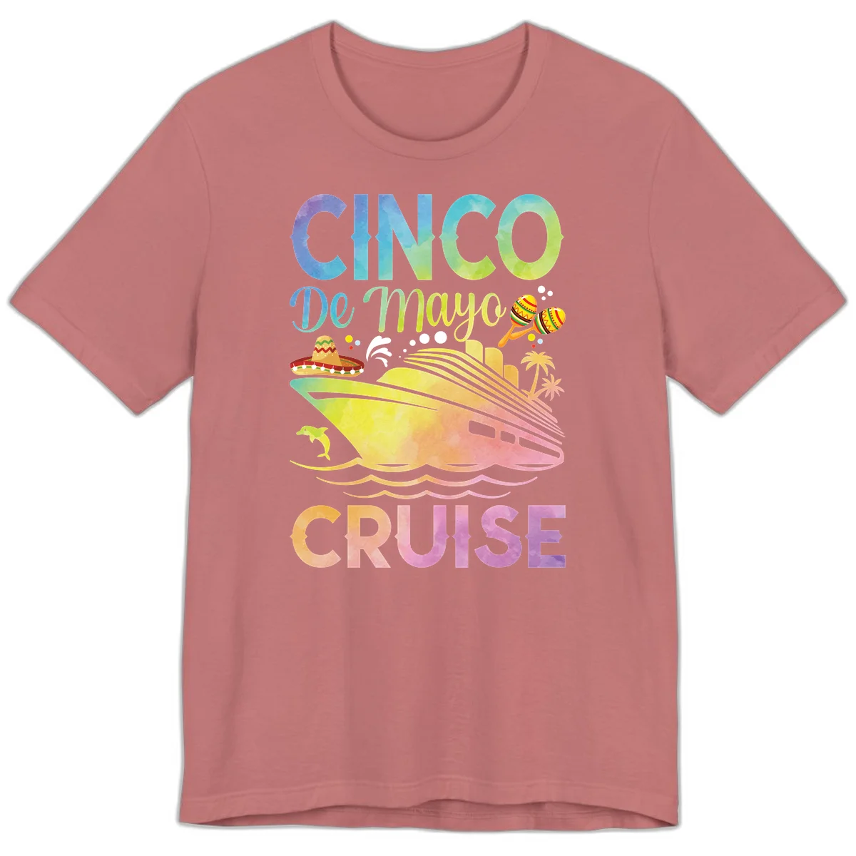Cinco De Mayo Cruise Fiesta Premium T-Shirt in Mauve