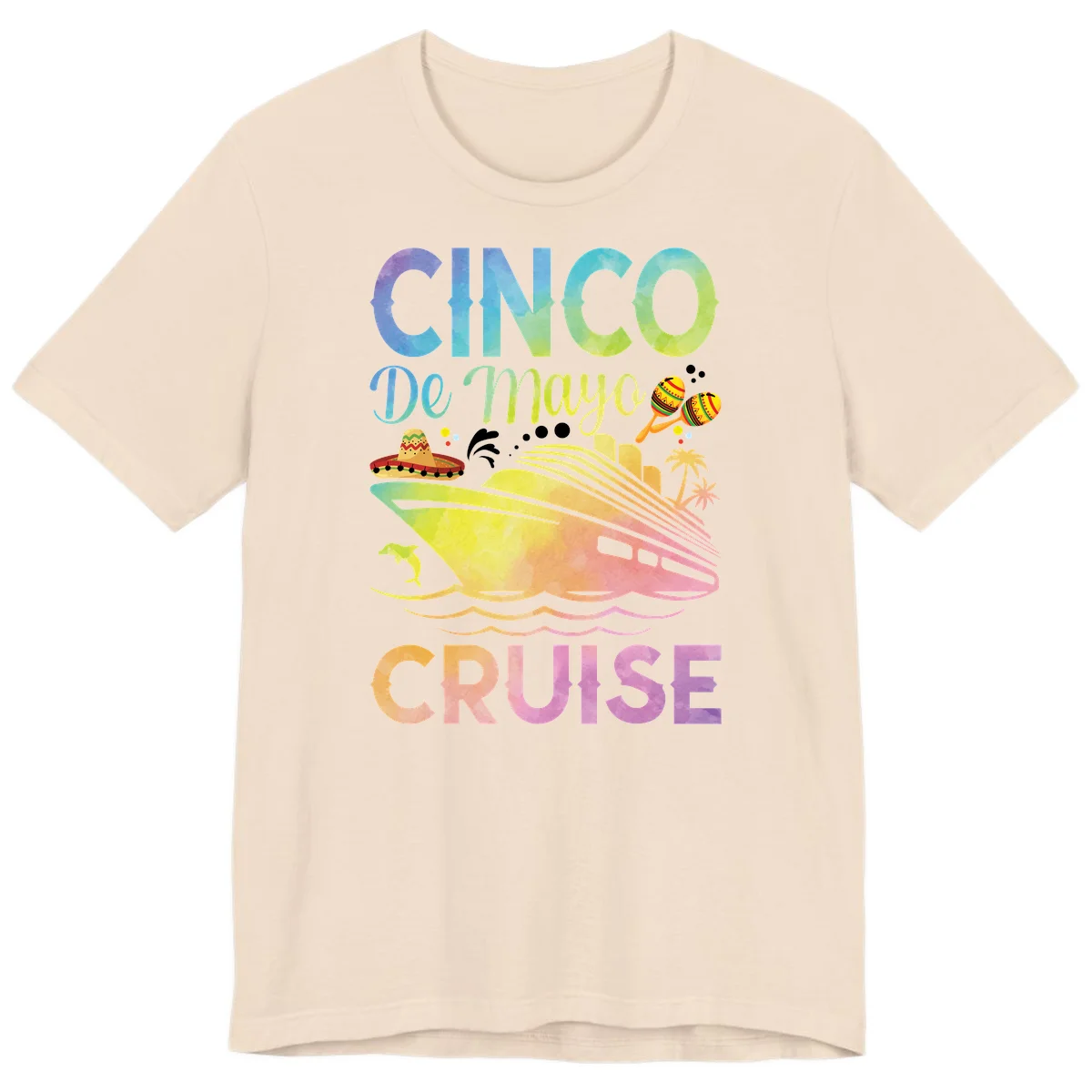 Cinco De Mayo Cruise Fiesta Premium T-Shirt in Soft Cream