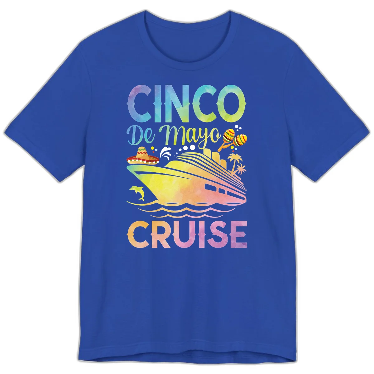 Cinco De Mayo Cruise Fiesta Premium T-Shirt in True Royal