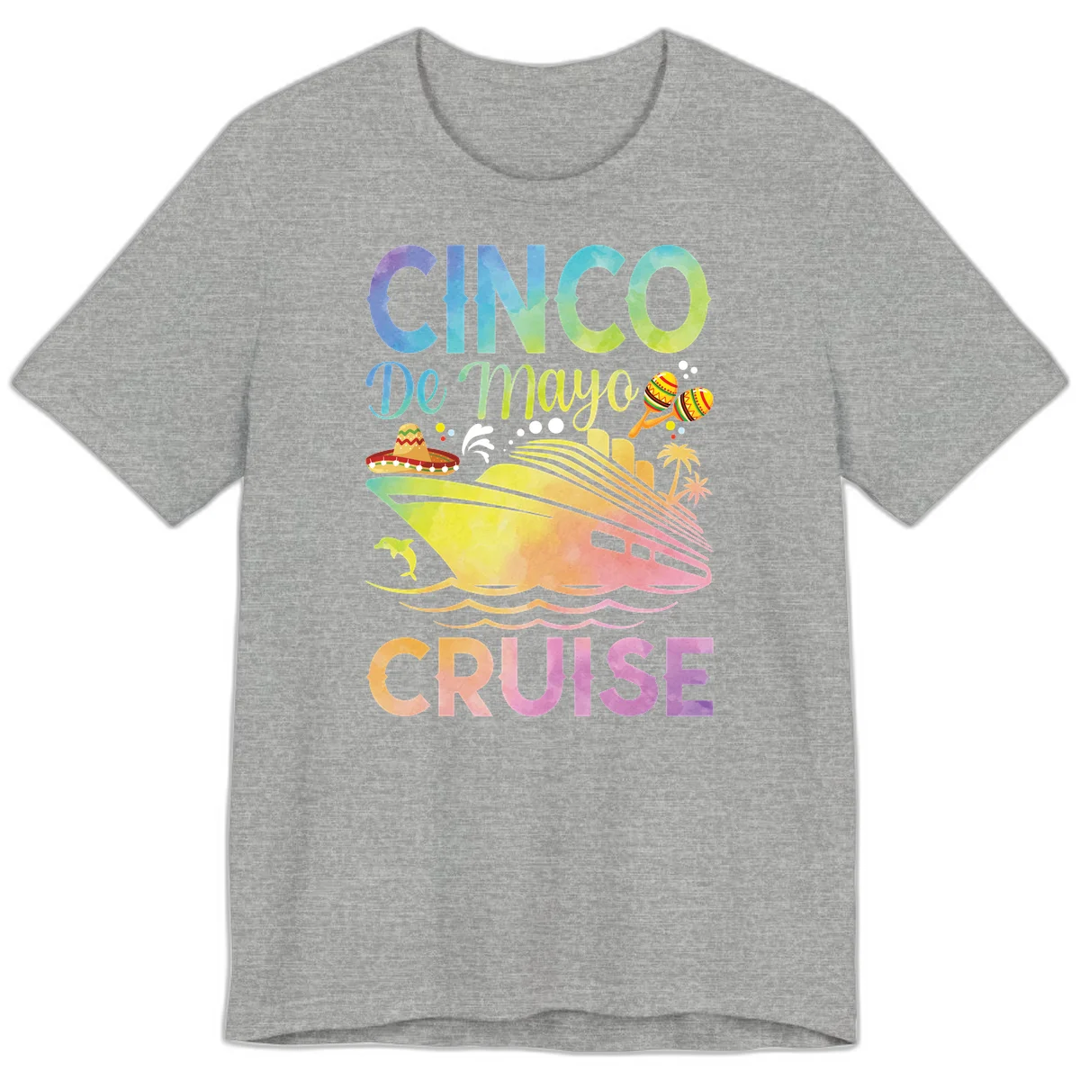Cinco De Mayo Cruise Fiesta Premium T-Shirt in Athletic Heather
