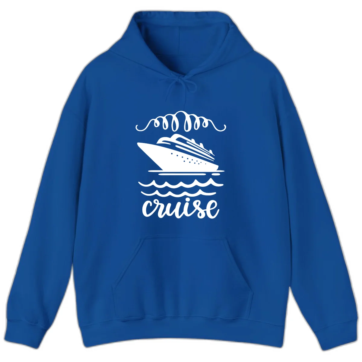 Cruise Ship Ocean Waves Hoodie in Royal