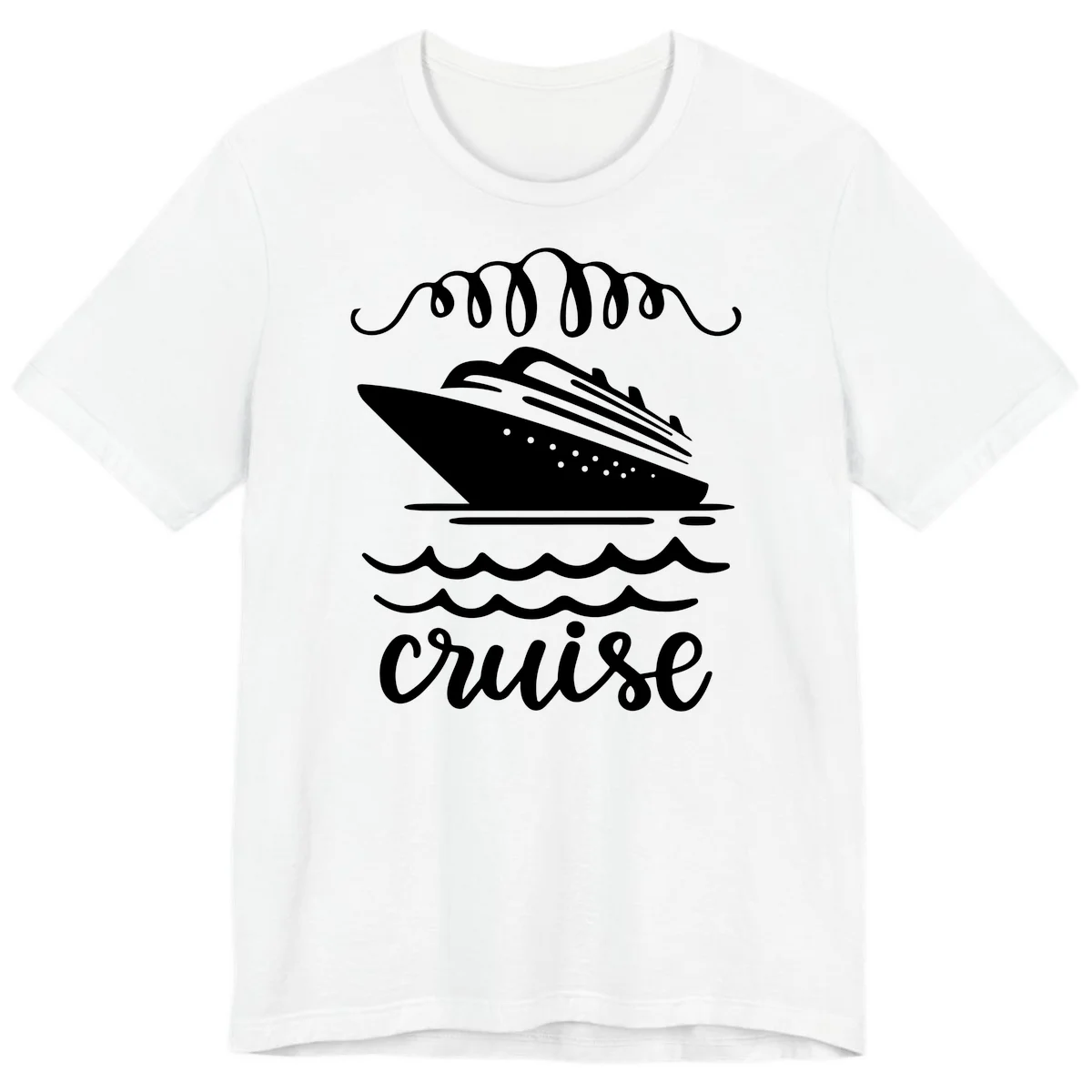 Cruise Ship Ocean Waves Premium T-Shirt in White