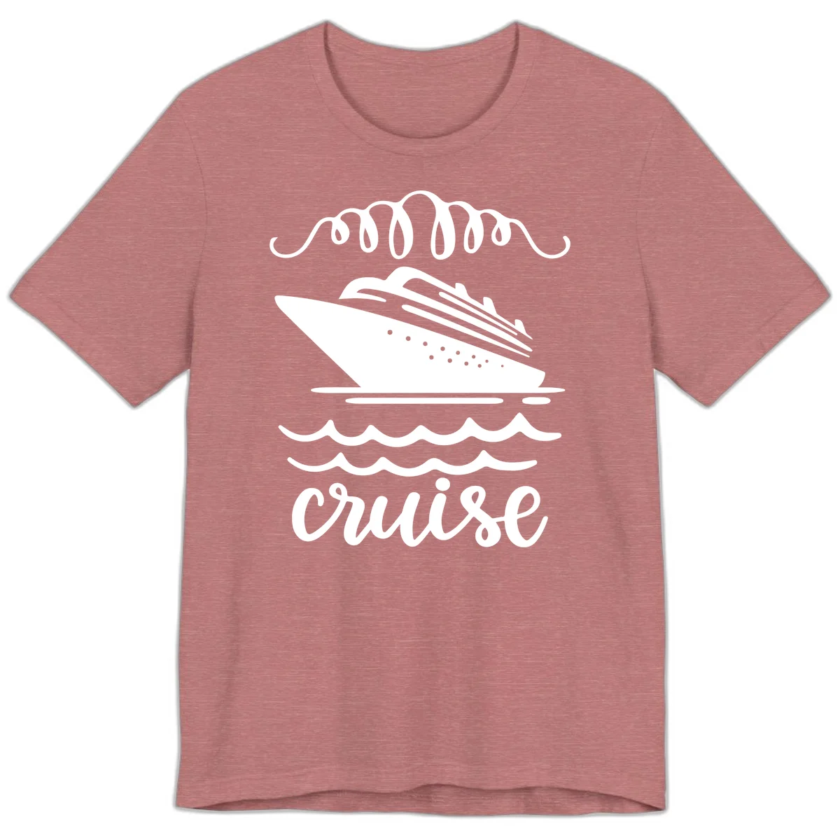 Cruise Ship Ocean Waves Premium T-Shirt in Heather Mauve