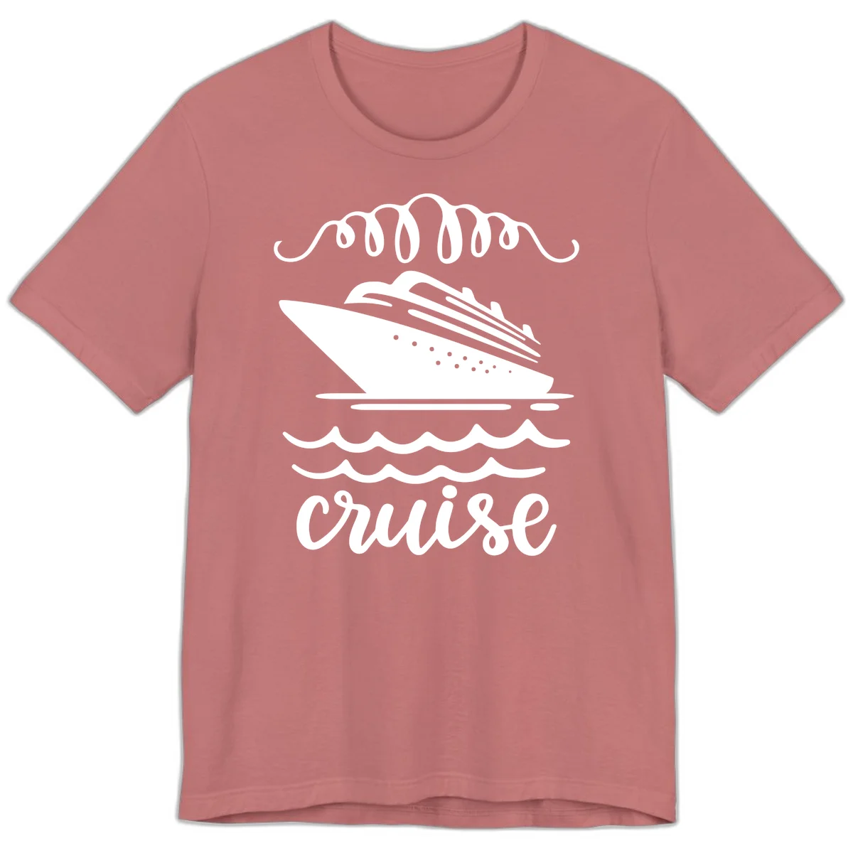 Cruise Ship Ocean Waves Premium T-Shirt in Mauve