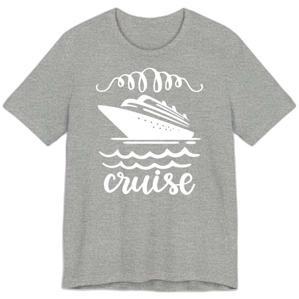 Cruise Ship Ocean Waves Premium T-Shirt in Athletic Heather