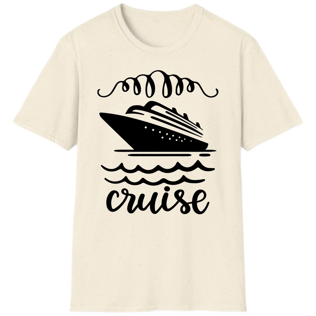 Cruise Ship Ocean Waves T-Shirt in Natural