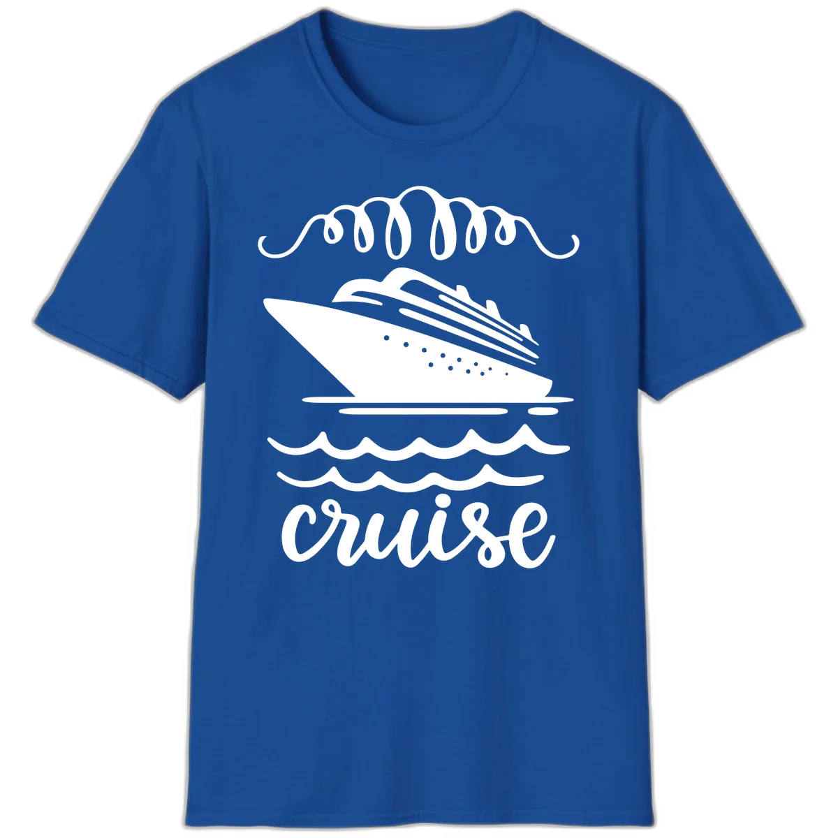Cruise Ship Ocean Waves T-Shirt in Royal