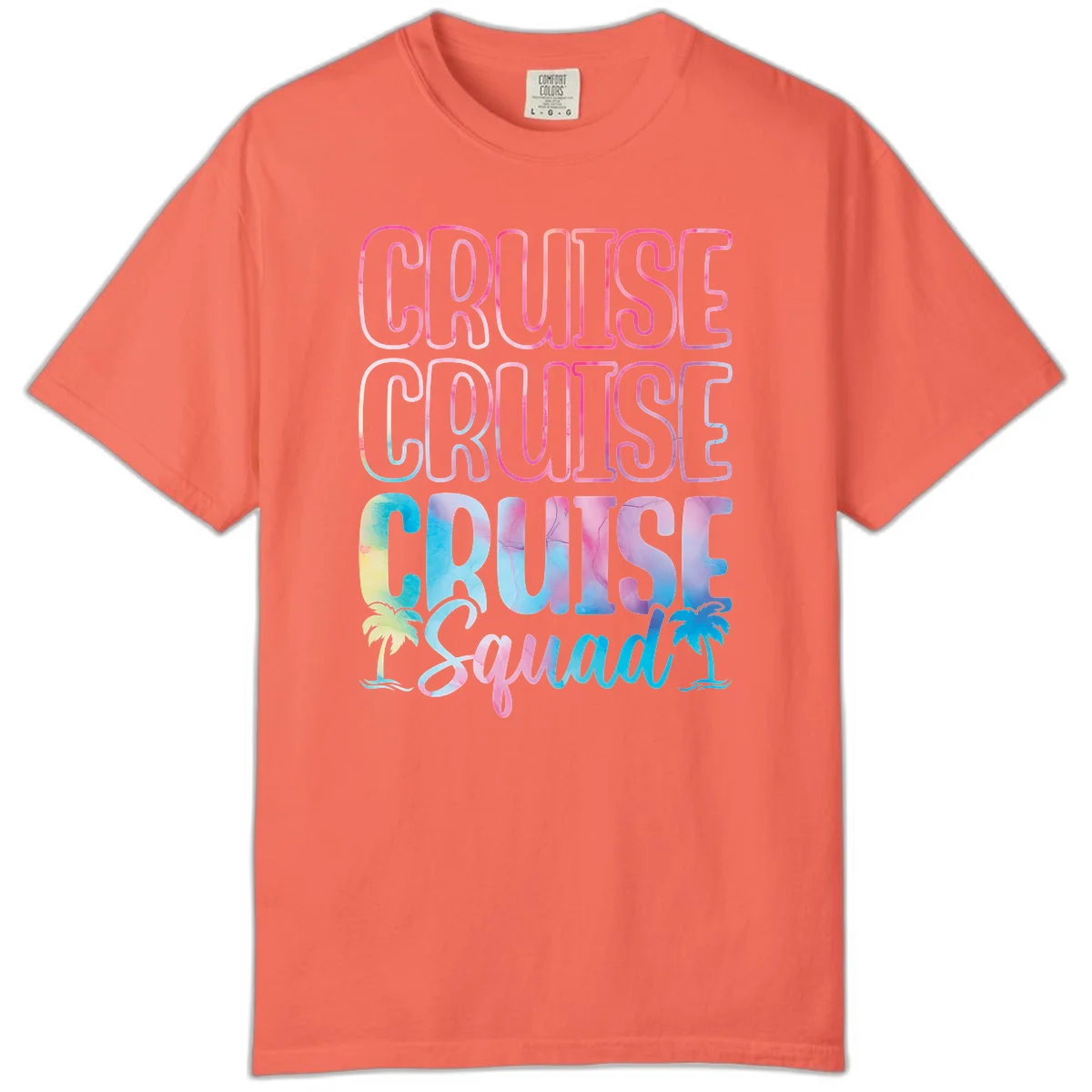 Cruise Cruise Cruise Squad Comfort Color in Bright Salmon