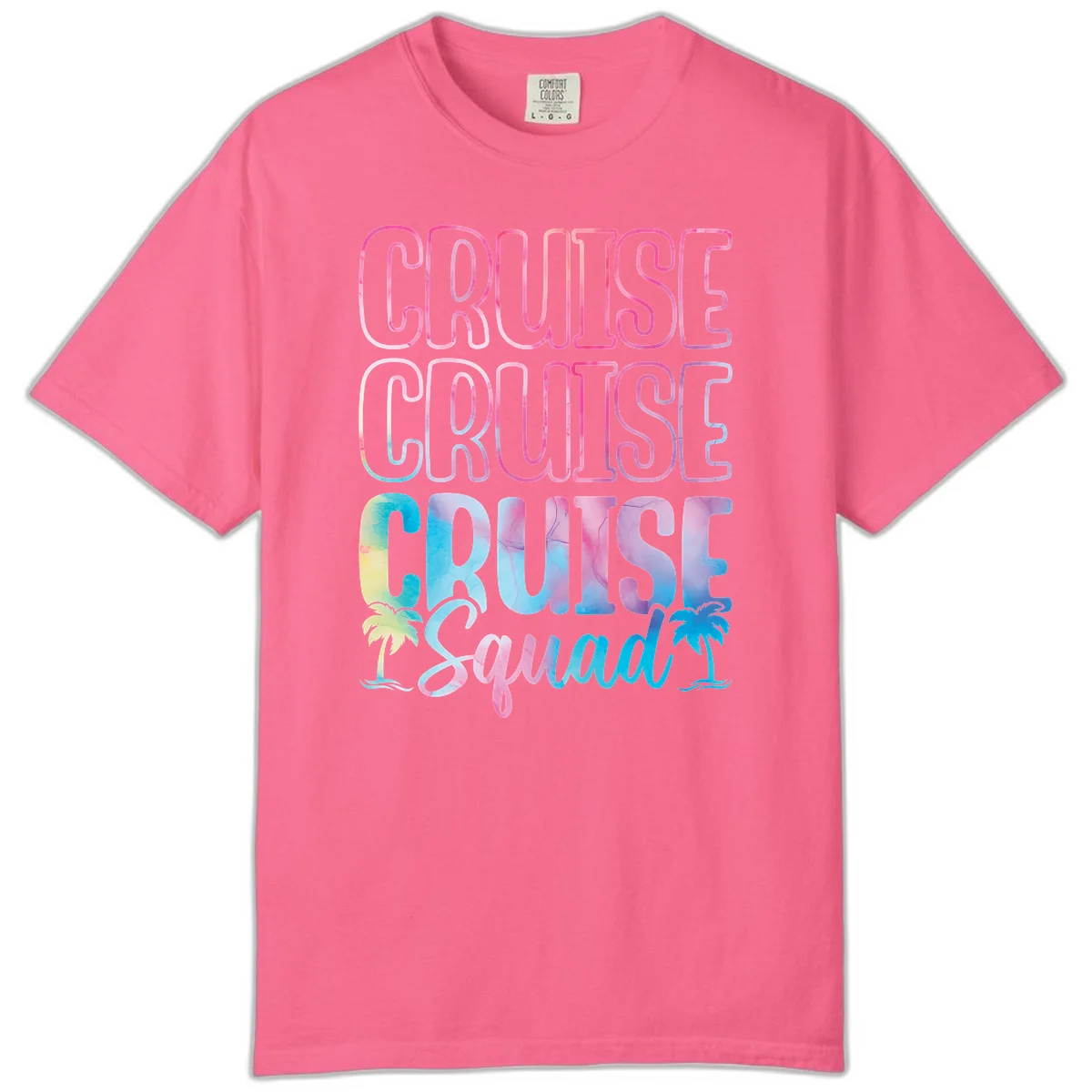 Cruise Cruise Cruise Squad Comfort Color in Crunchberry