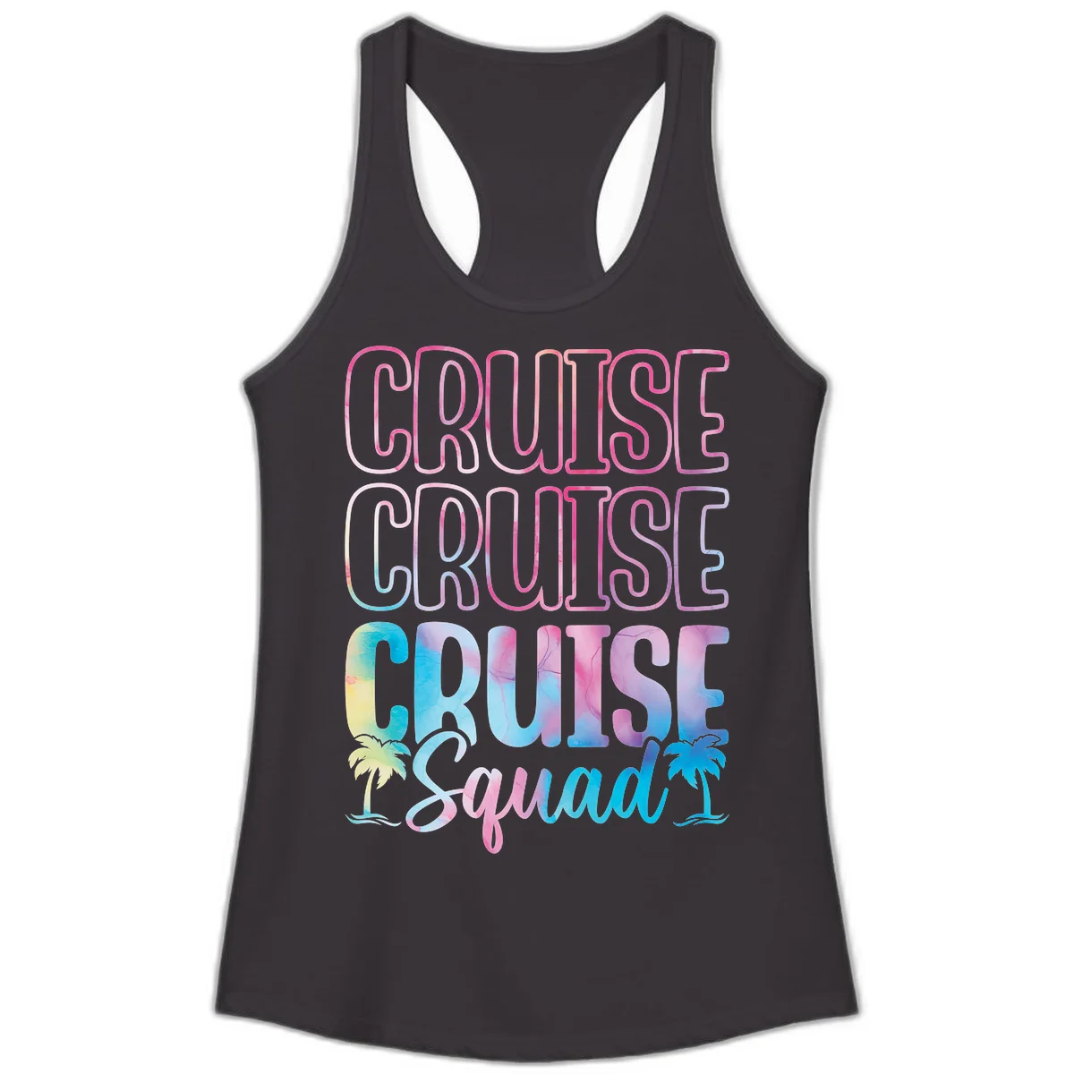 Cruise Cruise Cruise Squad Ladies Tank in Black