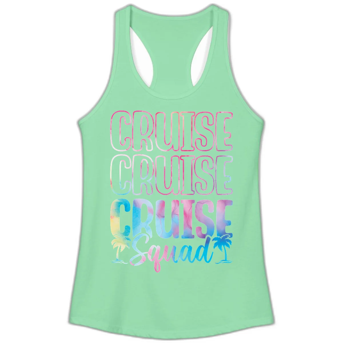 Cruise Cruise Cruise Squad Ladies Tank in Solid Mint