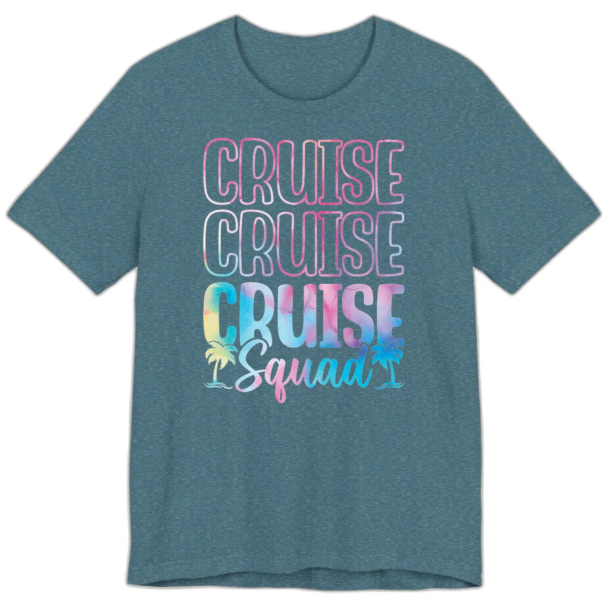 Cruise Cruise Cruise Squad Premium T-Shirt in Heather Deep Teal