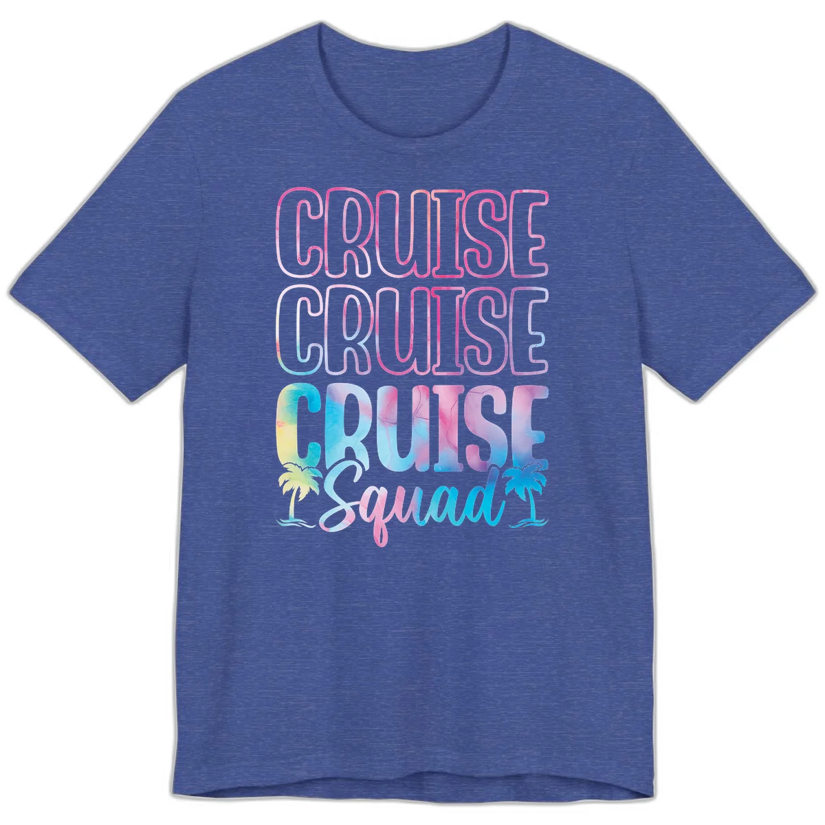 Cruise Cruise Cruise Squad Premium T-Shirt in Heather True Royal