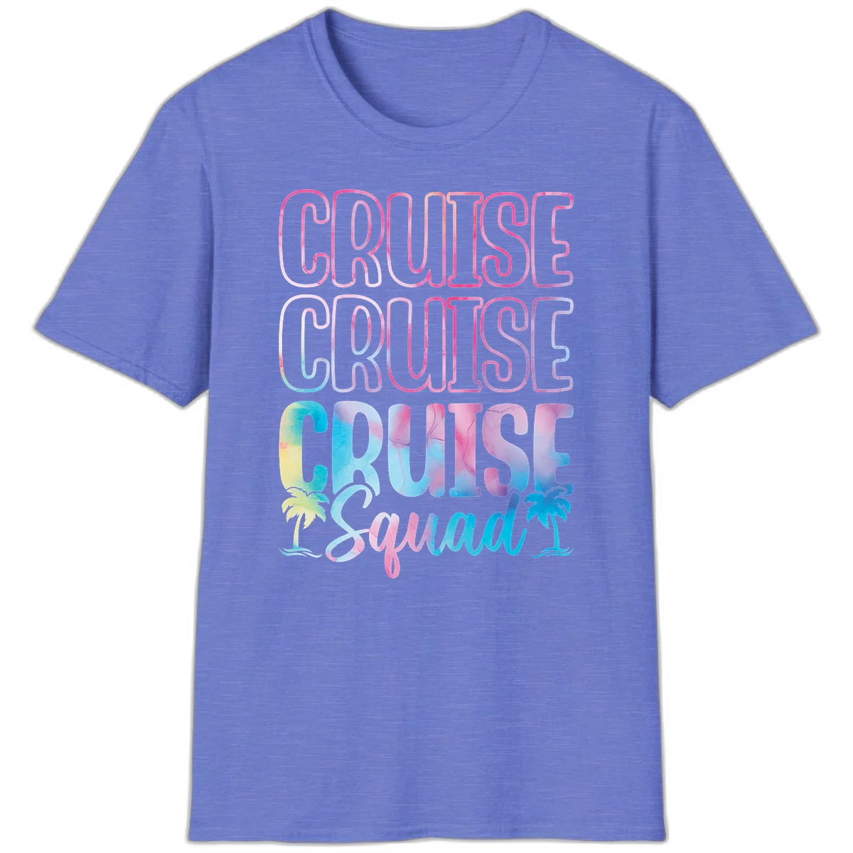 Cruise Cruise Cruise Squad T-Shirt in Heather Royal