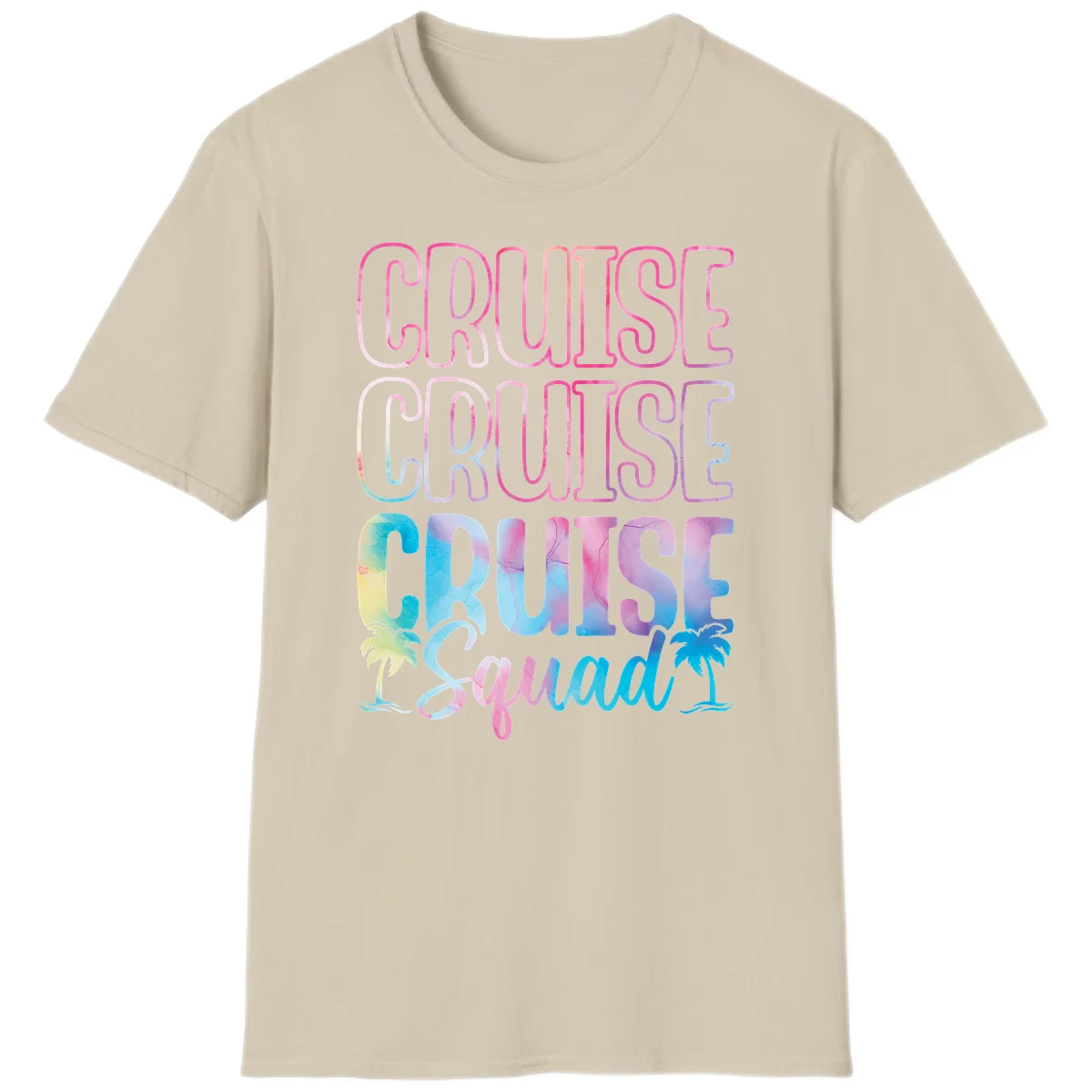 Cruise Cruise Cruise Squad T-Shirt in Sand