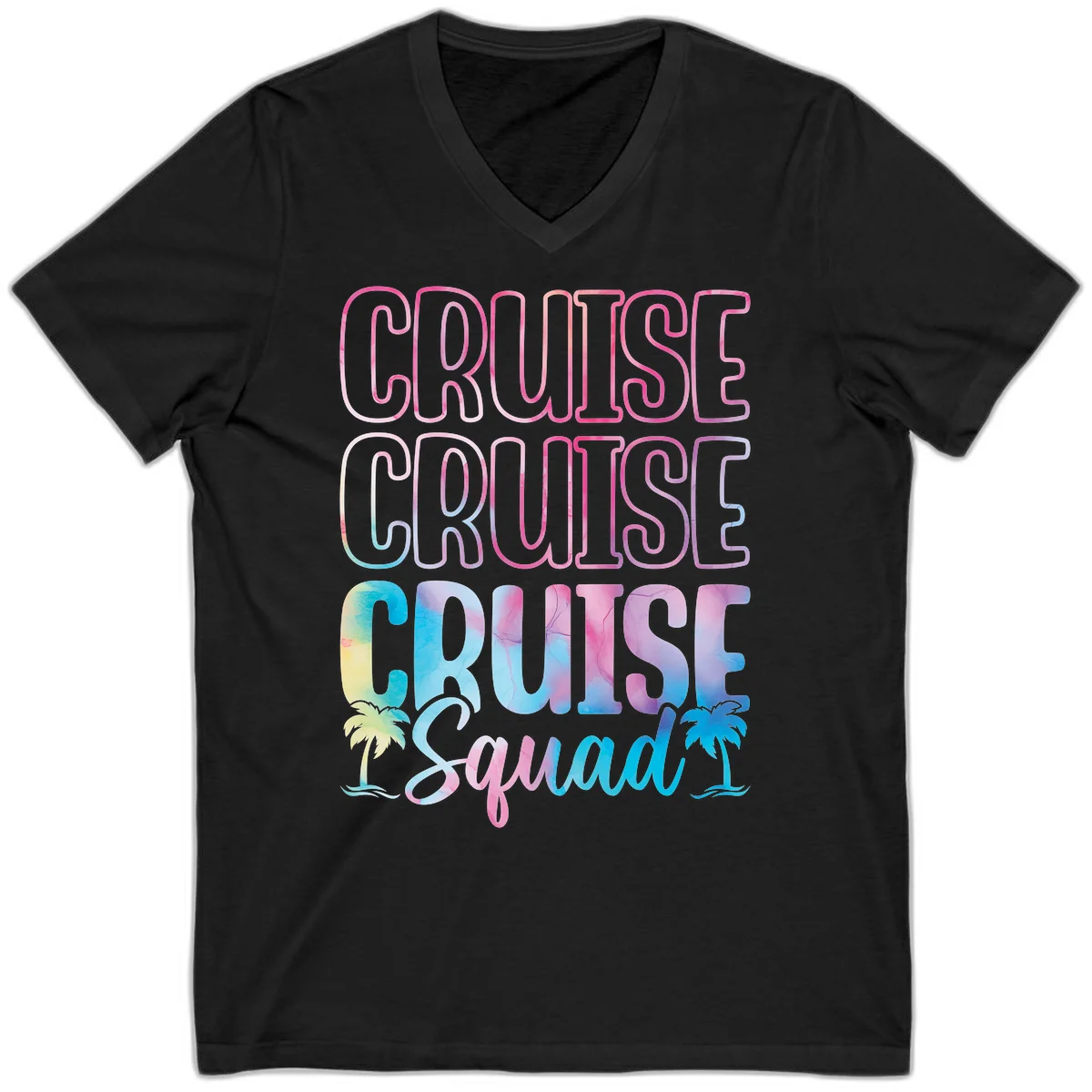 Cruise Cruise Cruise Squad V-Neck in Black
