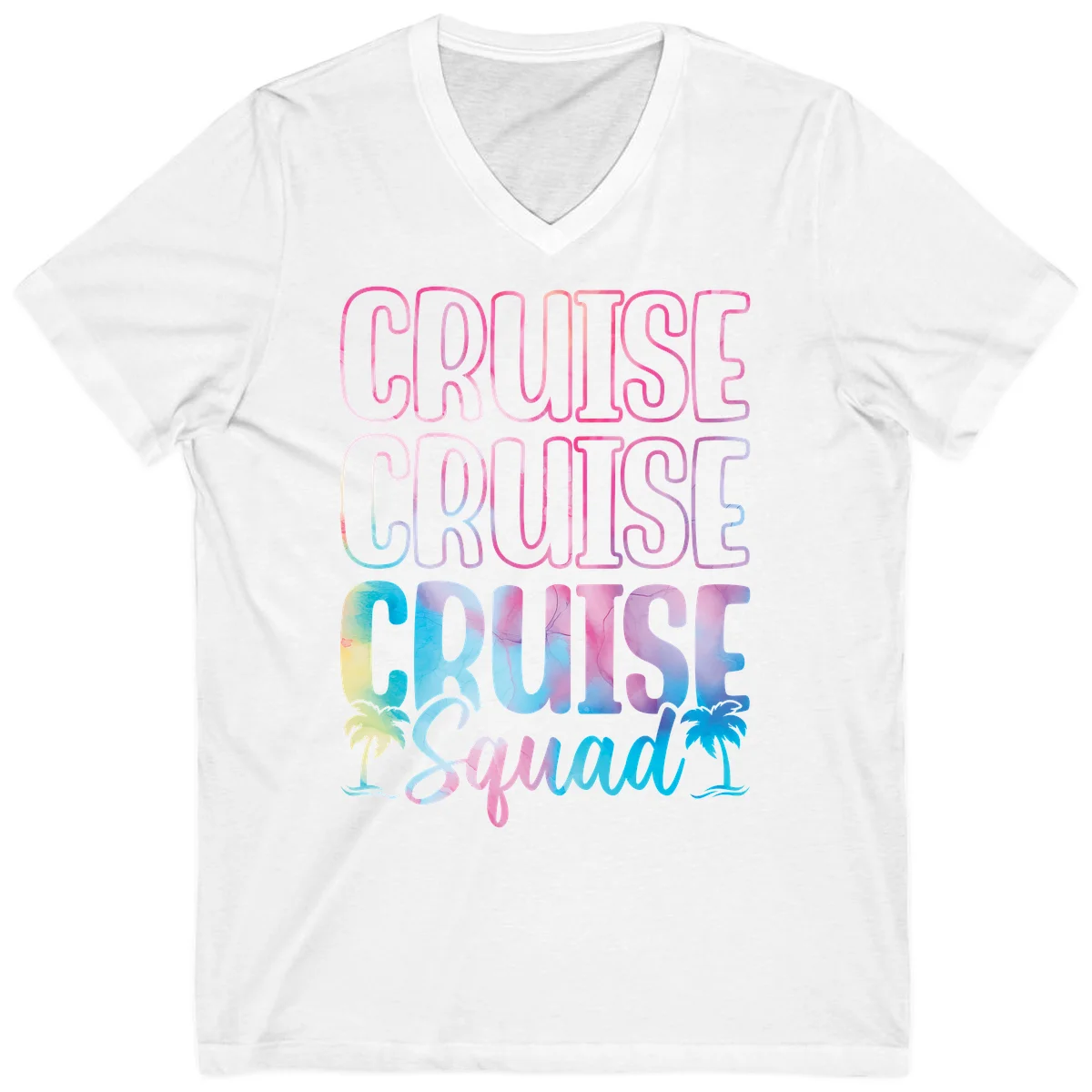 Cruise Cruise Cruise Squad V-Neck in White