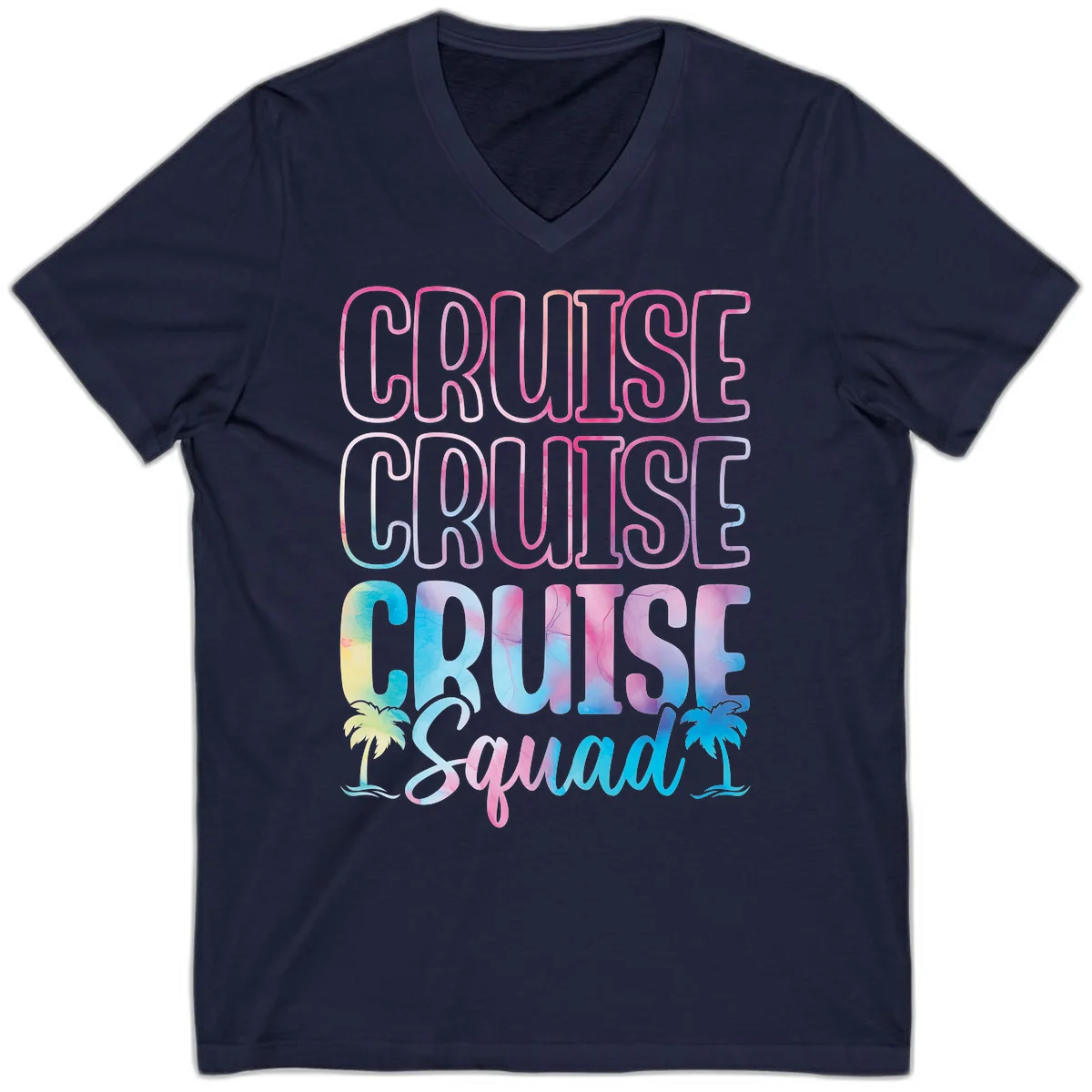 Cruise Cruise Cruise Squad V-Neck in Navy