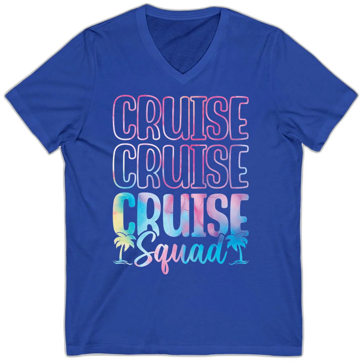 Cruise Cruise Cruise Squad V-Neck in True Royal
