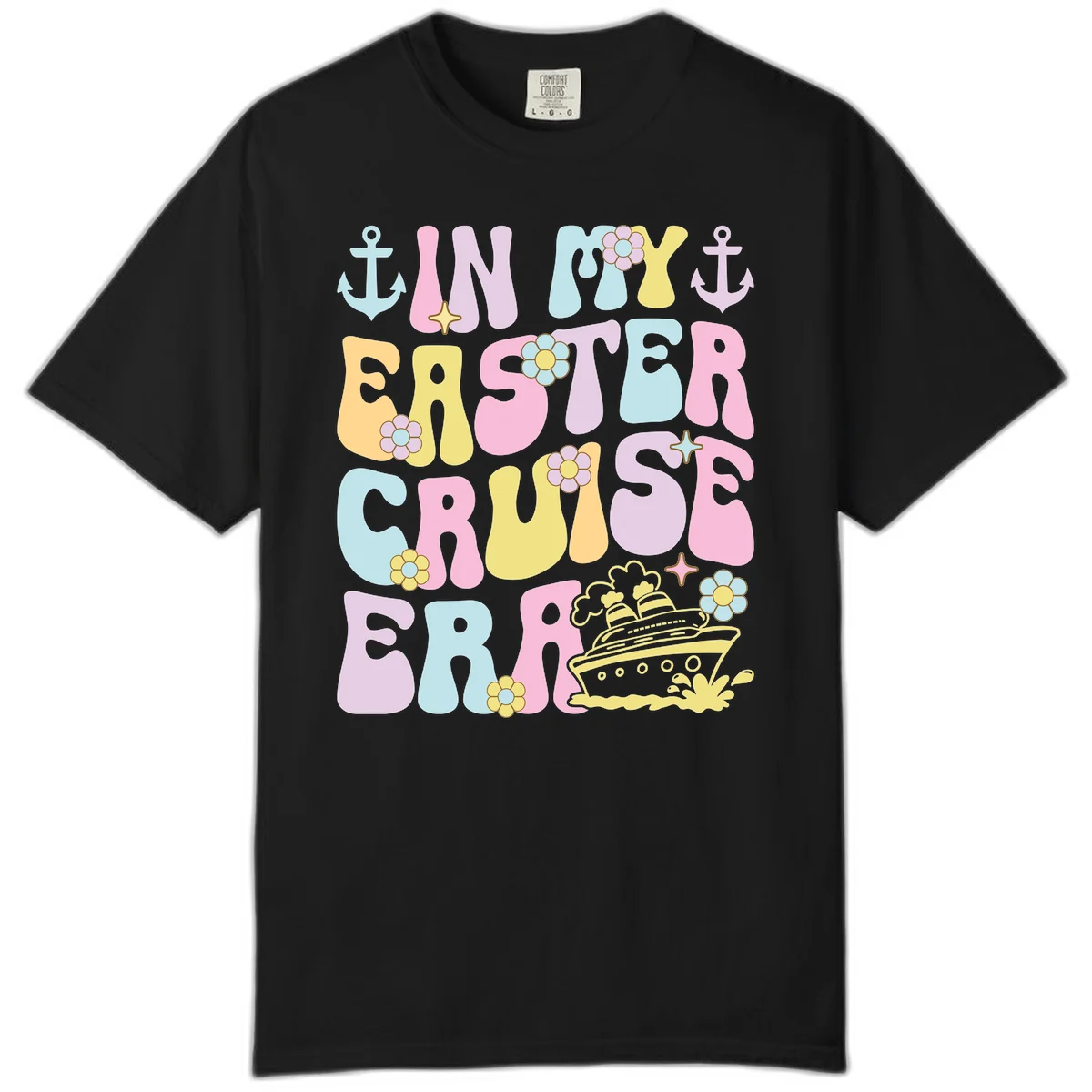 In My Cruise Era Comfort Color T-Shirt in Black