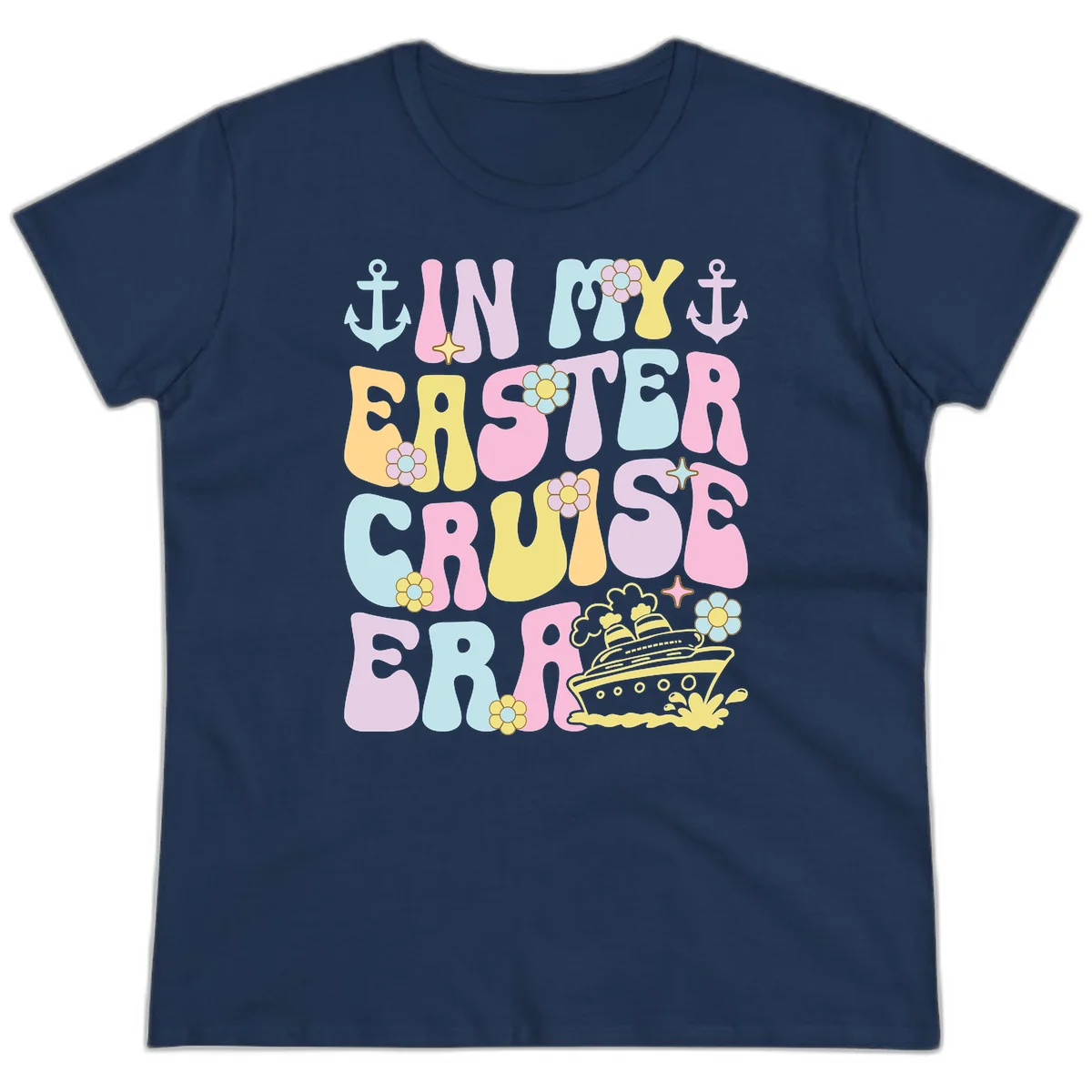 In My Cruise Era Ladies Tee in Navy