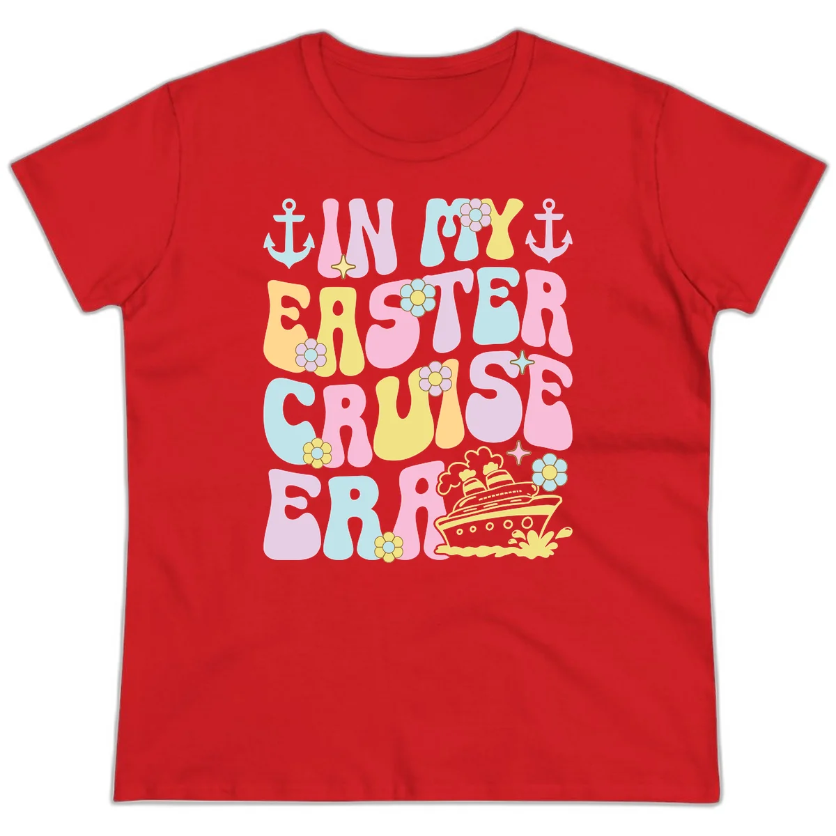 In My Cruise Era Ladies Tee in Red