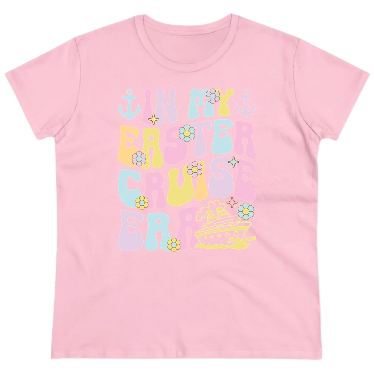 In My Cruise Era Ladies Tee in Light Pink