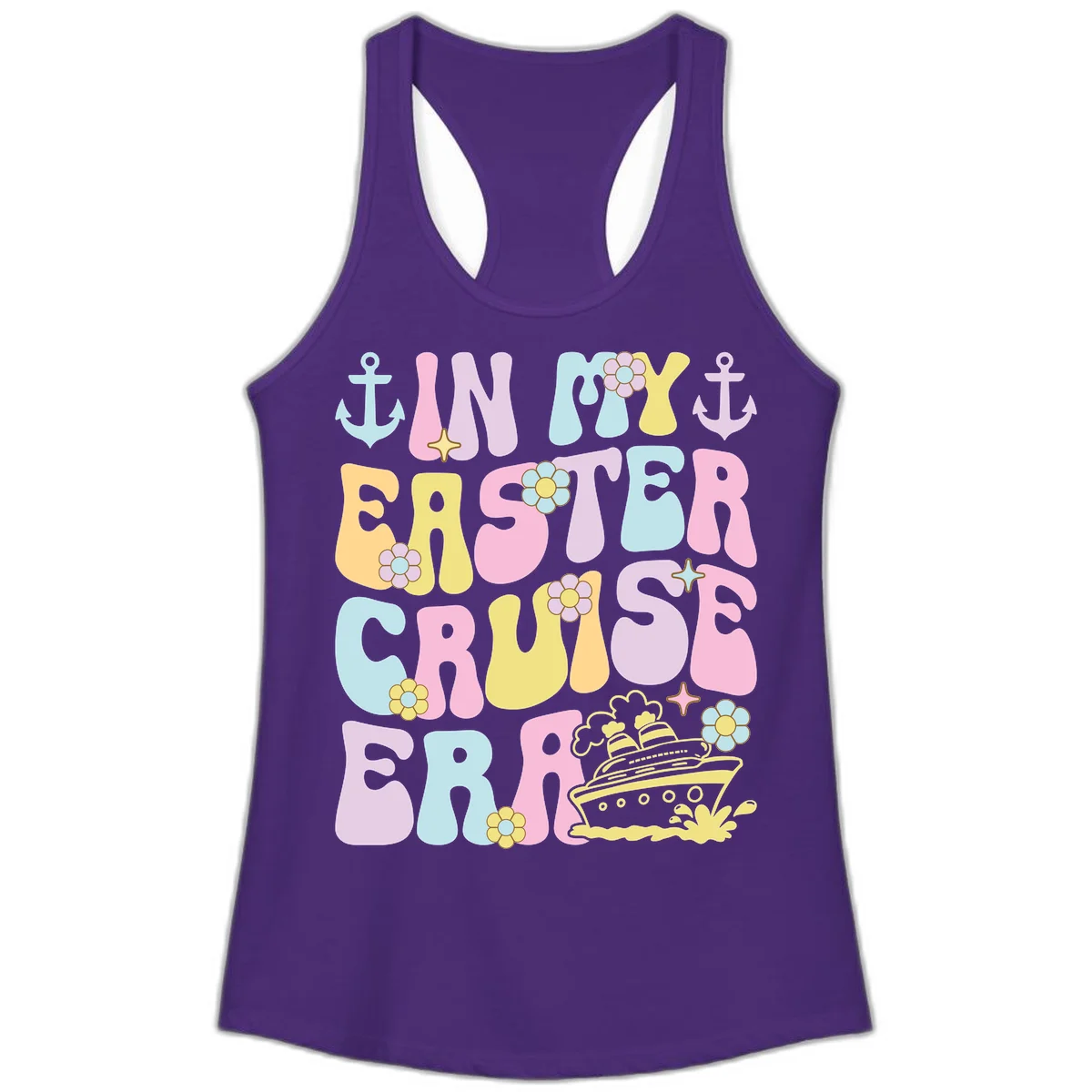 In My Cruise Era Ladies Tank in Solid Purple Rush