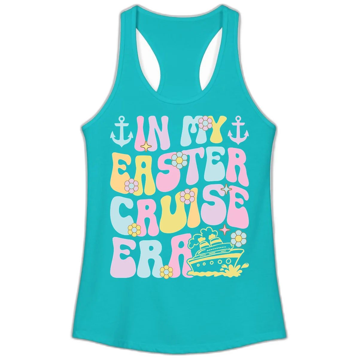 In My Cruise Era Ladies Tank in Tahiti Blue