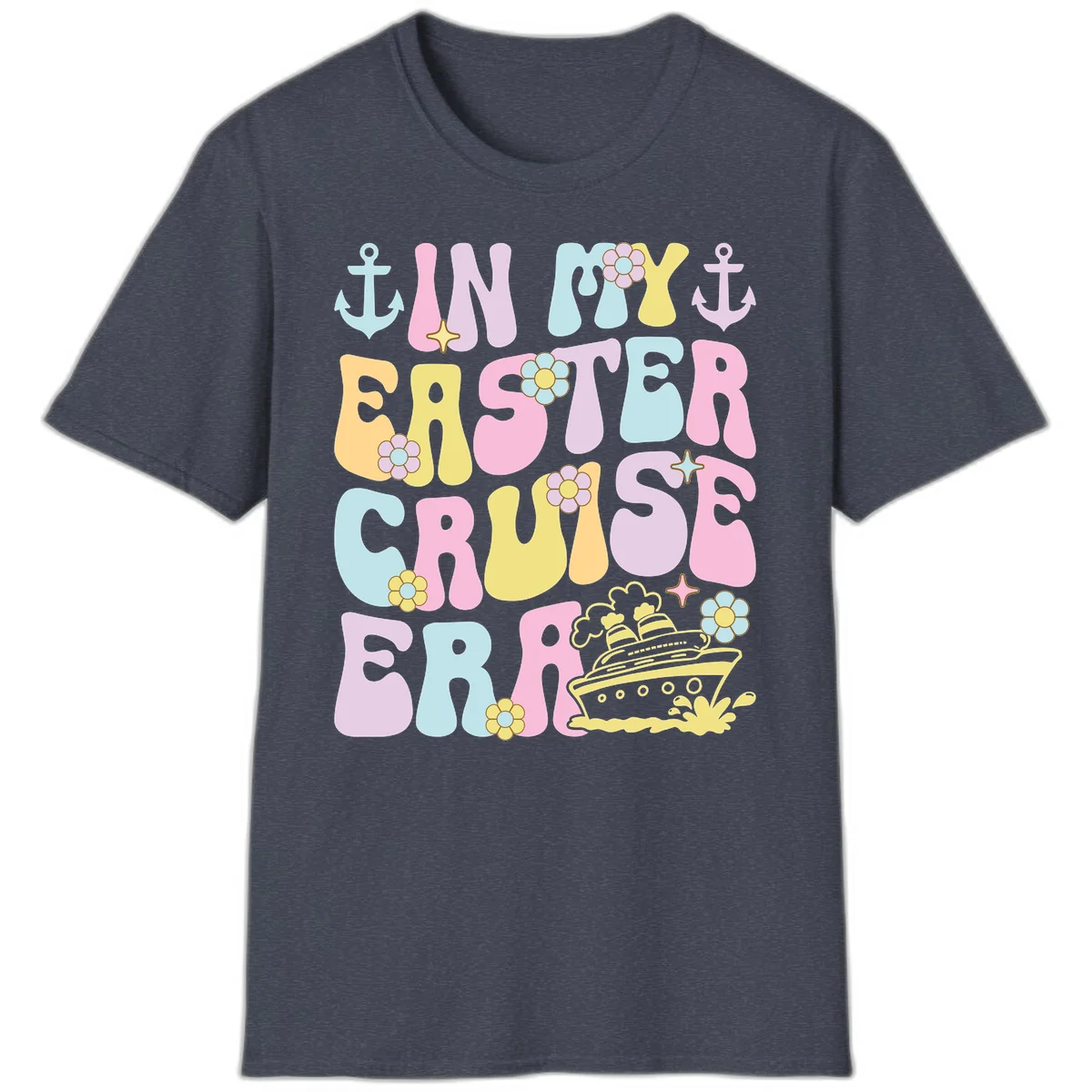 In My Cruise Era T-Shirt in Heather Navy