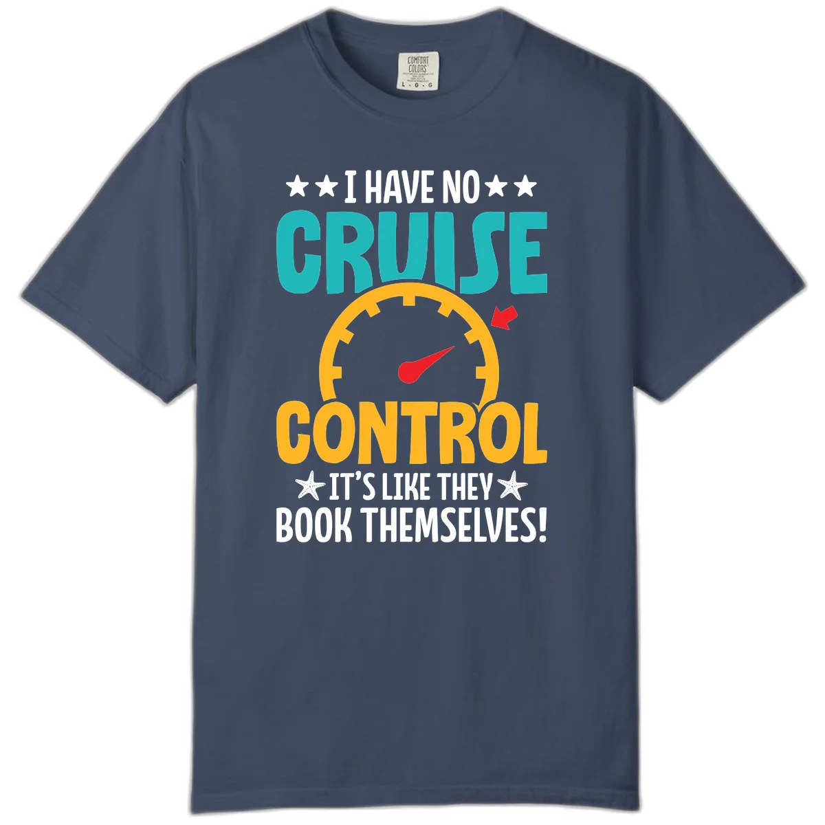 No Cruise Control Comfort Colors Tee in Midnight
