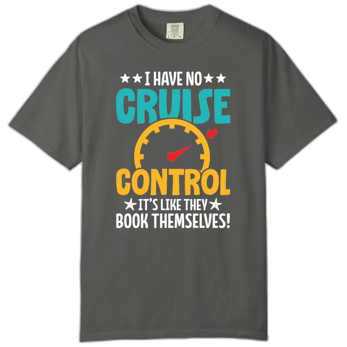 No Cruise Control Comfort Colors Tee in Pepper