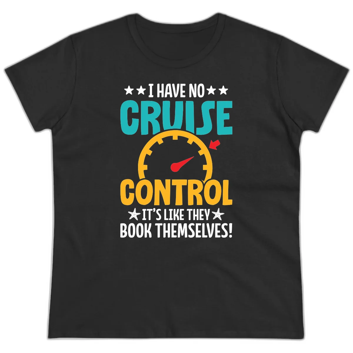 No Cruise Control Ladies Cruise Tee in Black