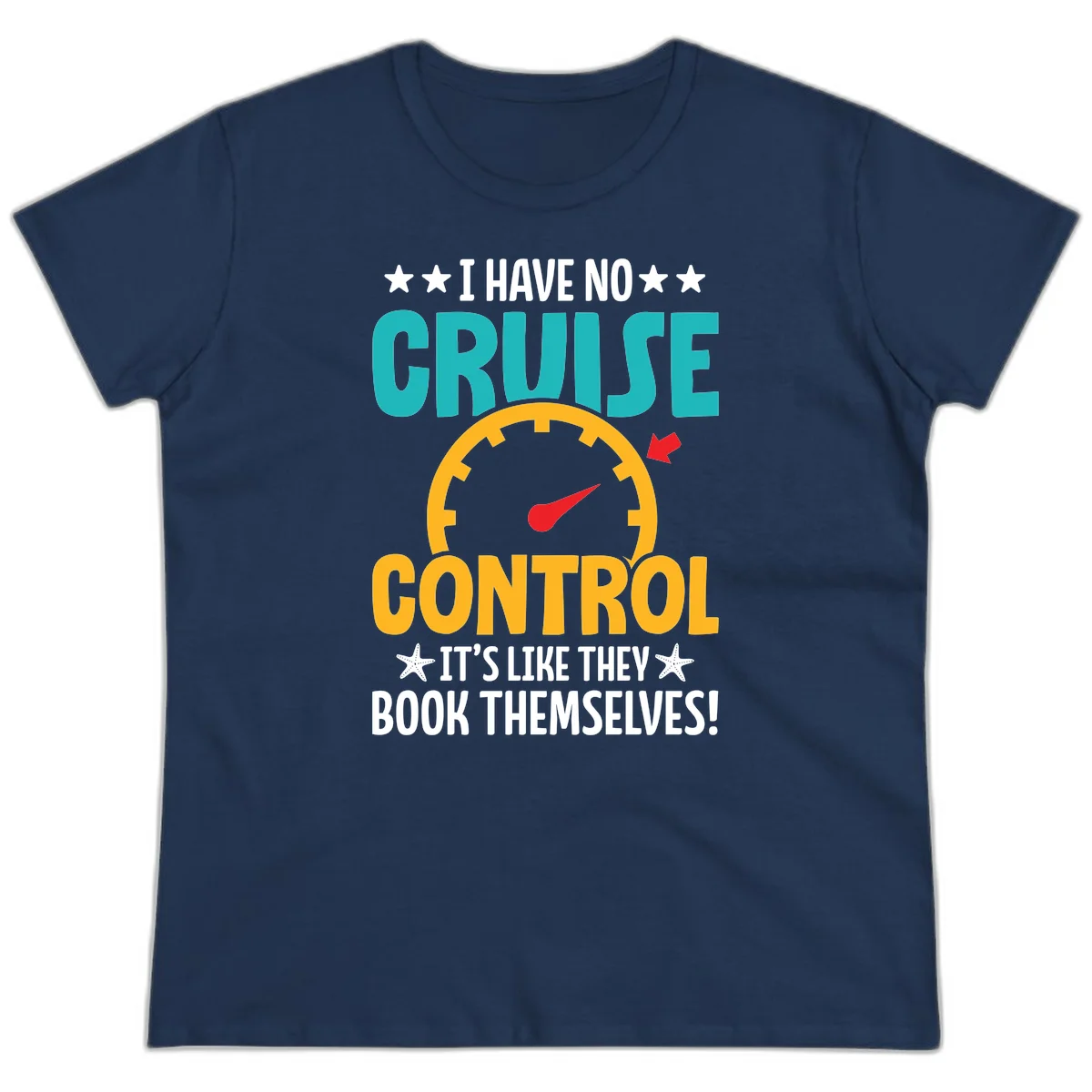 No Cruise Control Ladies Cruise Tee in Navy