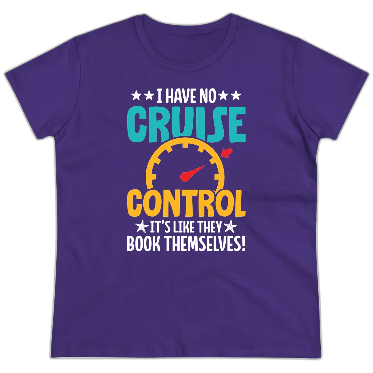 No Cruise Control Ladies Cruise Tee in Purple