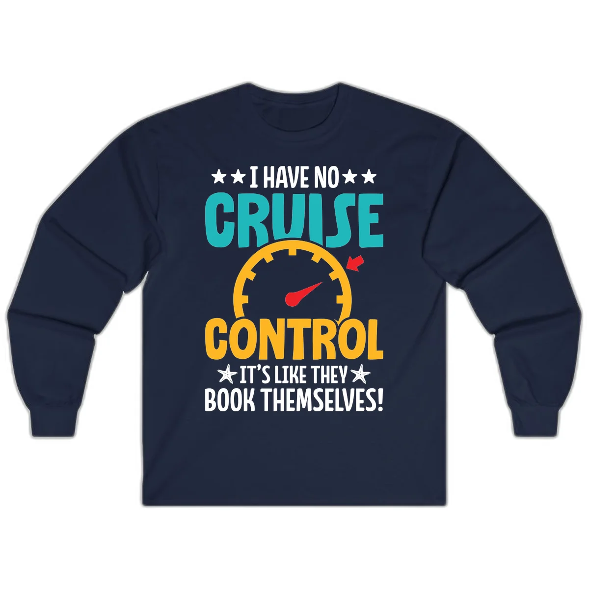 No Cruise Control Long Sleeve Shirt in Navy